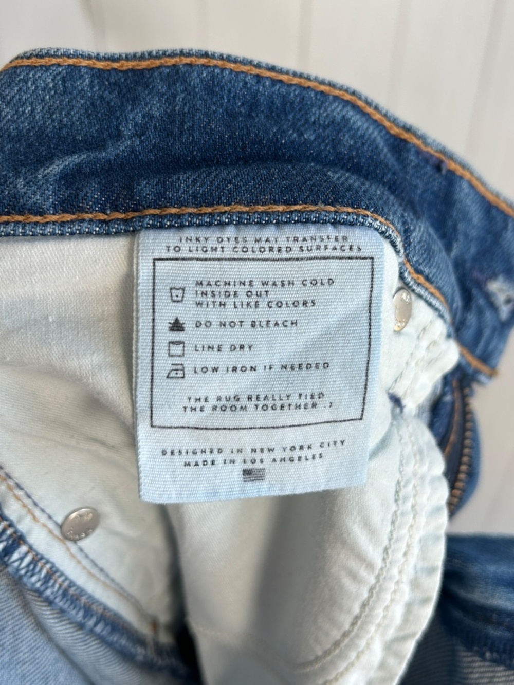 AYR size 27S The Secret Sauce Jeans blue medium wash straight loose leg FLAWED - Picture 8 of 11